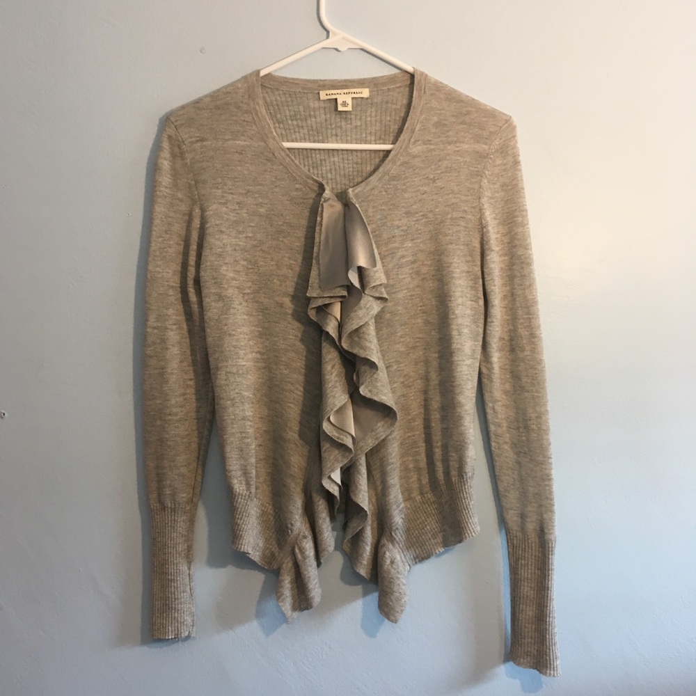 Banana Republic cardigan w/ modal spiral detailing